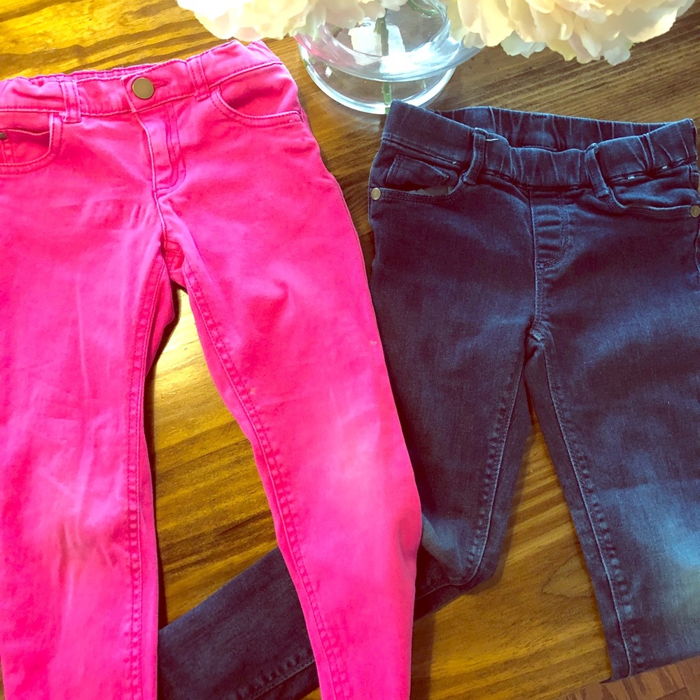 2 pairs skinny toddler jeans